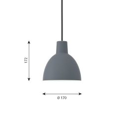 Louis Poulsen Toldbod 170 Hanglamp - Blauwgrijs
