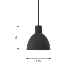 Louis Poulsen Toldbod 170 Hanglamp - Zwart
