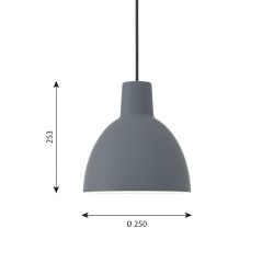 Louis Poulsen Toldbod 250 Hanglamp - Blauwgrijs