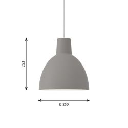 Louis Poulsen Toldbod 250 Hanglamp - Lichtgrijs