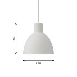 Louis Poulsen Toldbod 250 Hanglamp - Wit