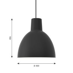 Louis Poulsen Toldbod 400 Hanglamp - Zwart