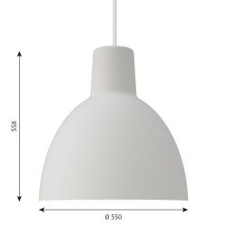 Louis Poulsen Toldbod 550 Hanglamp - Wit
