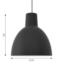 Louis Poulsen Toldbod 550 Hanglamp - Zwart