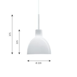 Louis Poulsen Toldbod Glass 220 Hanglamp - Wit