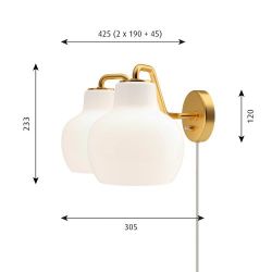 Louis Poulsen VL Ring Crown 2 Wandlamp - Wit