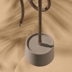 Ethimo Gaia Oplaadbare Hanglamp - Teak - Argilla - Grijs