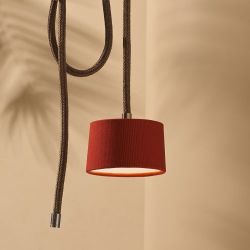 Ethimo Gaia Oplaadbare Hanglamp - Teak - Lacca - Rood