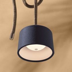 Ethimo Gaia Oplaadbare Hanglamp - Teak - Notte - Blauw