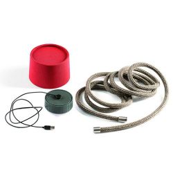 Ethimo Gaia Oplaadbare Hanglamp - Teak - Ruggine - Rood