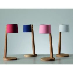 Ethimo Gaia Oplaadbare Tafellamp - Teak - Bianco - Wit