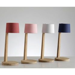 Ethimo Gaia Oplaadbare Tafellamp - Teak - Bianco - Wit