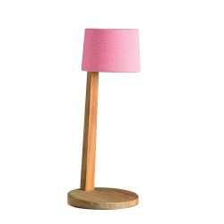 Ethimo Gaia Oplaadbare Tafellamp - Teak - Rosa - Roze