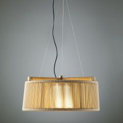 Ethimo Kilt Hanglamp - Teak - Zandkleurig touw