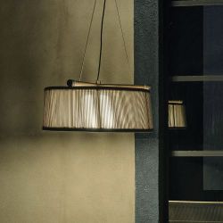 Ethimo Kilt Hanglamp - Teak - Zandkleurig touw