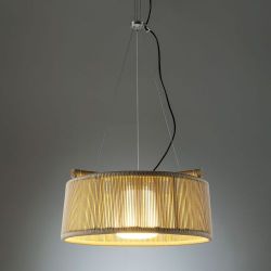 Ethimo Kilt Hanglamp - Teak - Zandkleurig touw