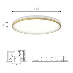 Louis Poulsen Munkegaard 460 Plafondlamp - 3000K Dali - Messing