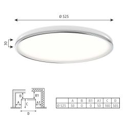 Louis Poulsen Munkegaard 525 Plafondlamp - 3000K Dali - High lustre - Glanzend chroom