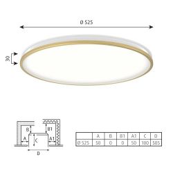 Louis Poulsen Munkegaard 525 Plafondlamp - 3000K Dali - Messing