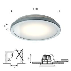 Louis Poulsen Munkegaard Mini Plafondlamp - 3000K Dali - Chroom