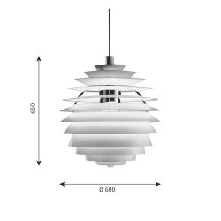 Louis Poulsen PH Louvre Hanglamp - 3000K Bluetooth - Int. Driver - Wit