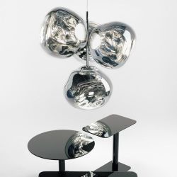 Tom Dixon Melt Large Chandelier LED Hanglamp - Chroom