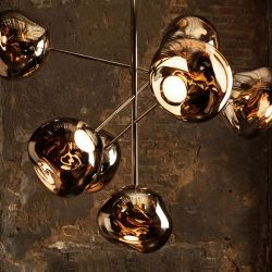 Tom Dixon Melt Large Chandelier LED Hanglamp - Goud