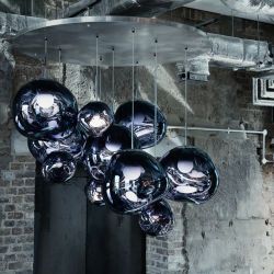 Tom Dixon Melt Large Chandelier LED Hanglamp - Smoke