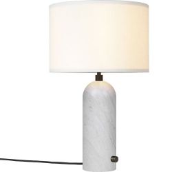 Gubi Gravity Small Tafellamp - Wit marmer & Wit