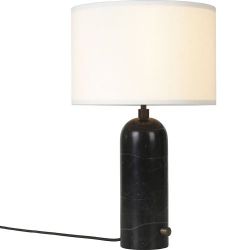 Gubi Gravity Small Tafellamp - Zwart marmer & Wit