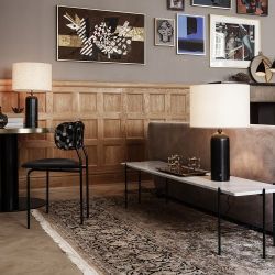 Gubi Gravity Small Tafellamp - Zwart staal & Wit