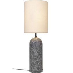 Gubi Gravity XL High Vloerlamp - Grijs marmer & Canvas wit
