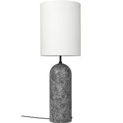 Gubi Gravity XL High Vloerlamp - Grijs marmer & Wit