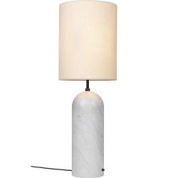 Gubi Gravity XL High Vloerlamp - Wit marmer & Canvas wit