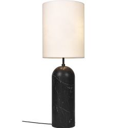 Gubi Gravity XL High Vloerlamp - Zwart marmer & Wit