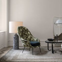 Gubi Gravity XL Low Vloerlamp - Grijs marmer & Canvas wit