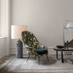 Gubi Gravity XL Low Vloerlamp - Wit marmer & Canvas wit