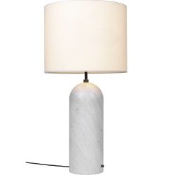 Gubi Gravity XL Low Vloerlamp - Wit marmer & Wit