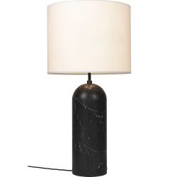 Gubi Gravity XL Low Vloerlamp - Zwart marmer & Wit