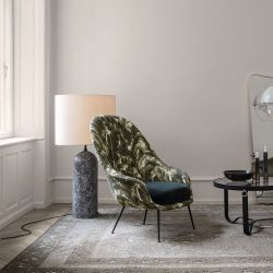 Gubi Gravity XL Low Vloerlamp - Zwart marmer & Wit