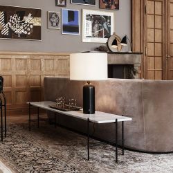 Gubi Grasshoppa Tafellamp - Messing & Blauw