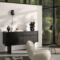 Gubi Grasshoppa Vloerlamp - Mat zwart