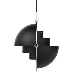 Gubi Multi-Lite Hanglamp - Chroom & Mat zwart