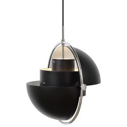 Gubi Multi-Lite Hanglamp - Chroom & Mat zwart