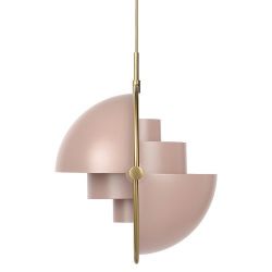 Gubi Multi-Lite Hanglamp - Messing & Mat Roze