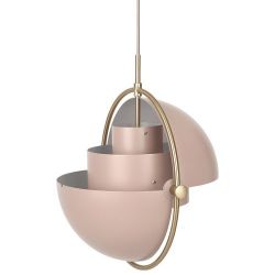 Gubi Multi-Lite Hanglamp - Messing & Mat Roze