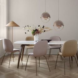 Gubi Multi-Lite Hanglamp - Messing & Mat Roze