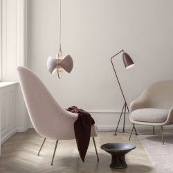 Gubi Multi-Lite Hanglamp - Messing & Mat Roze