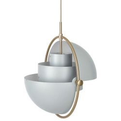 Gubi Multi-Lite Hanglamp - Messing & Mat grijs
