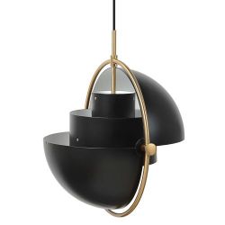 Gubi Multi-Lite Hanglamp - Messing & Mat zwart